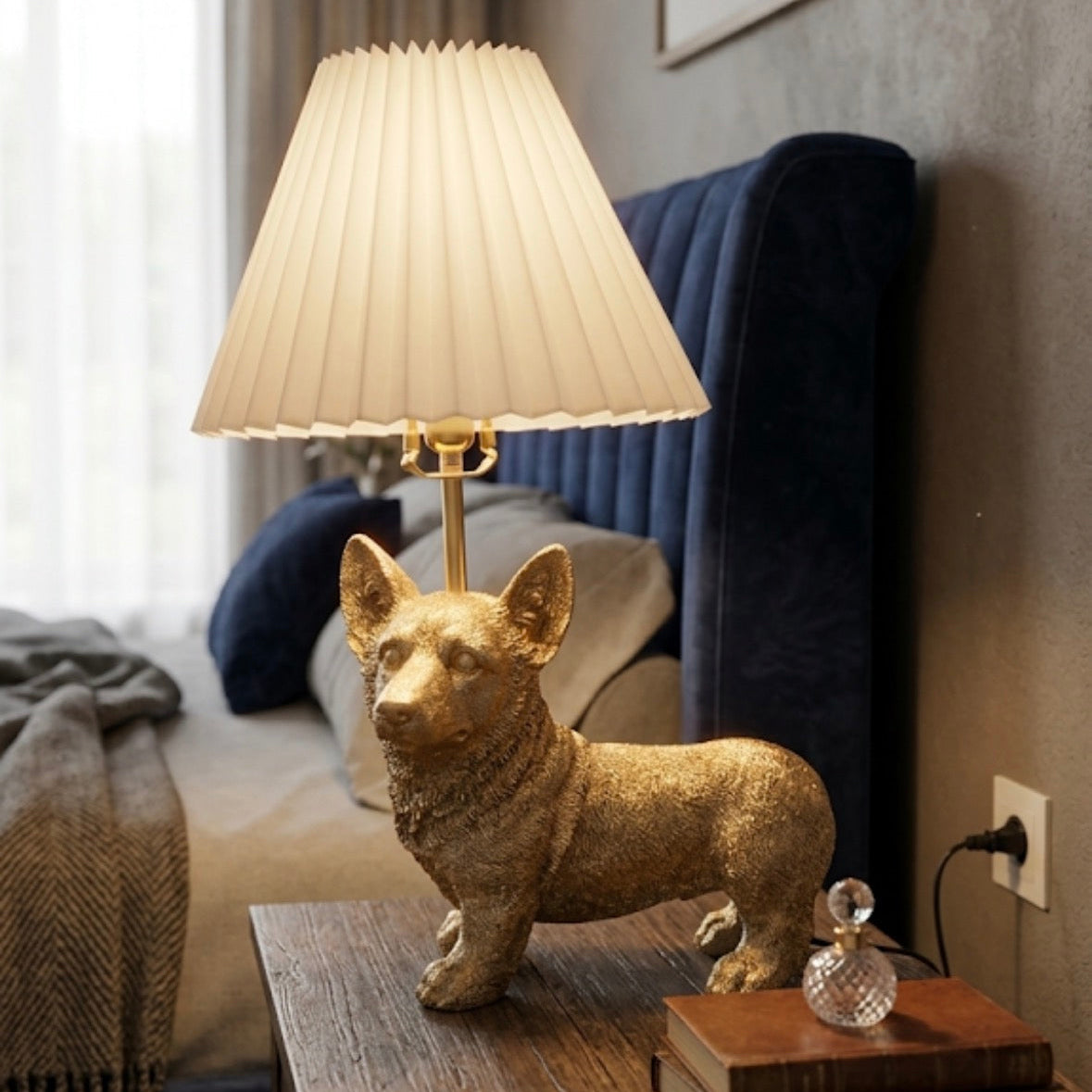 LumiCorgi™ Gold Table Lamp