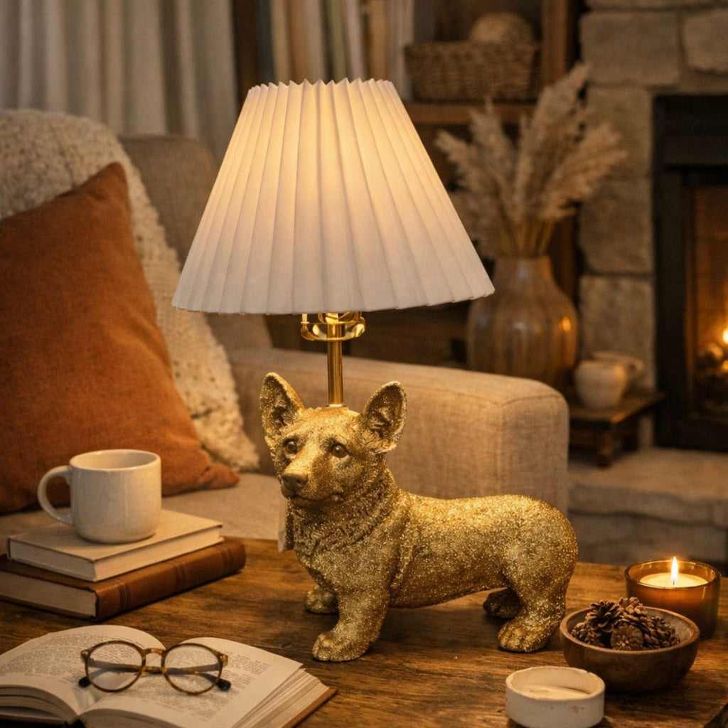 LumiCorgi™ Gold Table Lamp